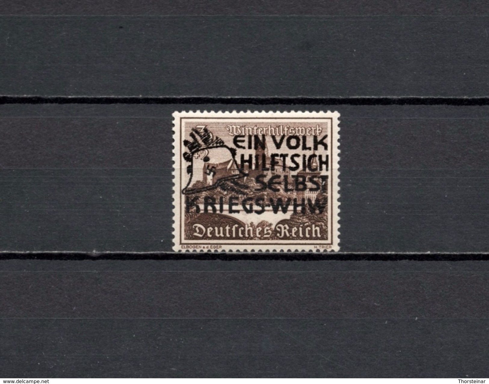 1939 Deutsches Reich WHW Bauten Overprint Mi 730 Postfrisch - Neufs