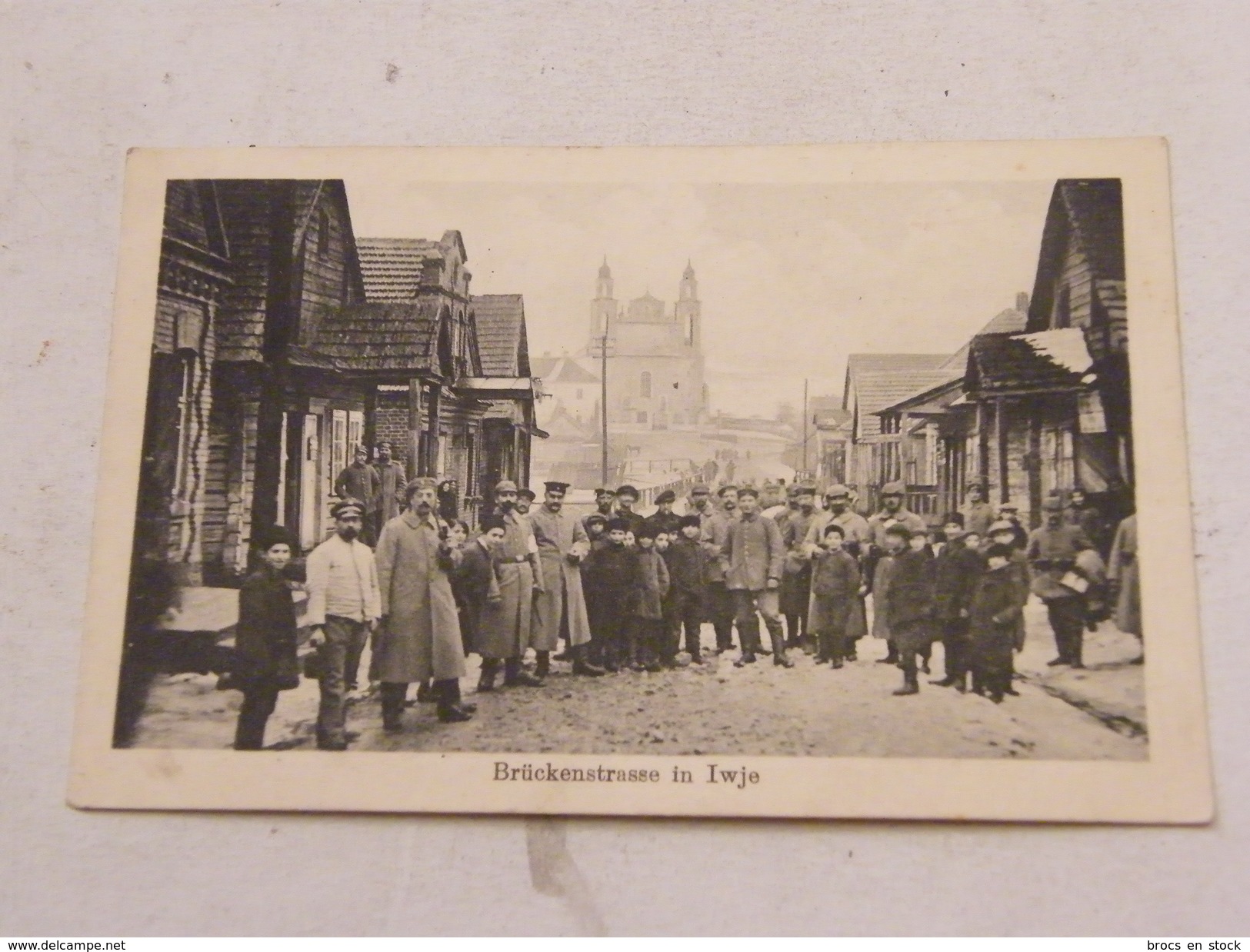 Carte Postale Russie Bruckenstrasse In Iwje 1916 - Russie