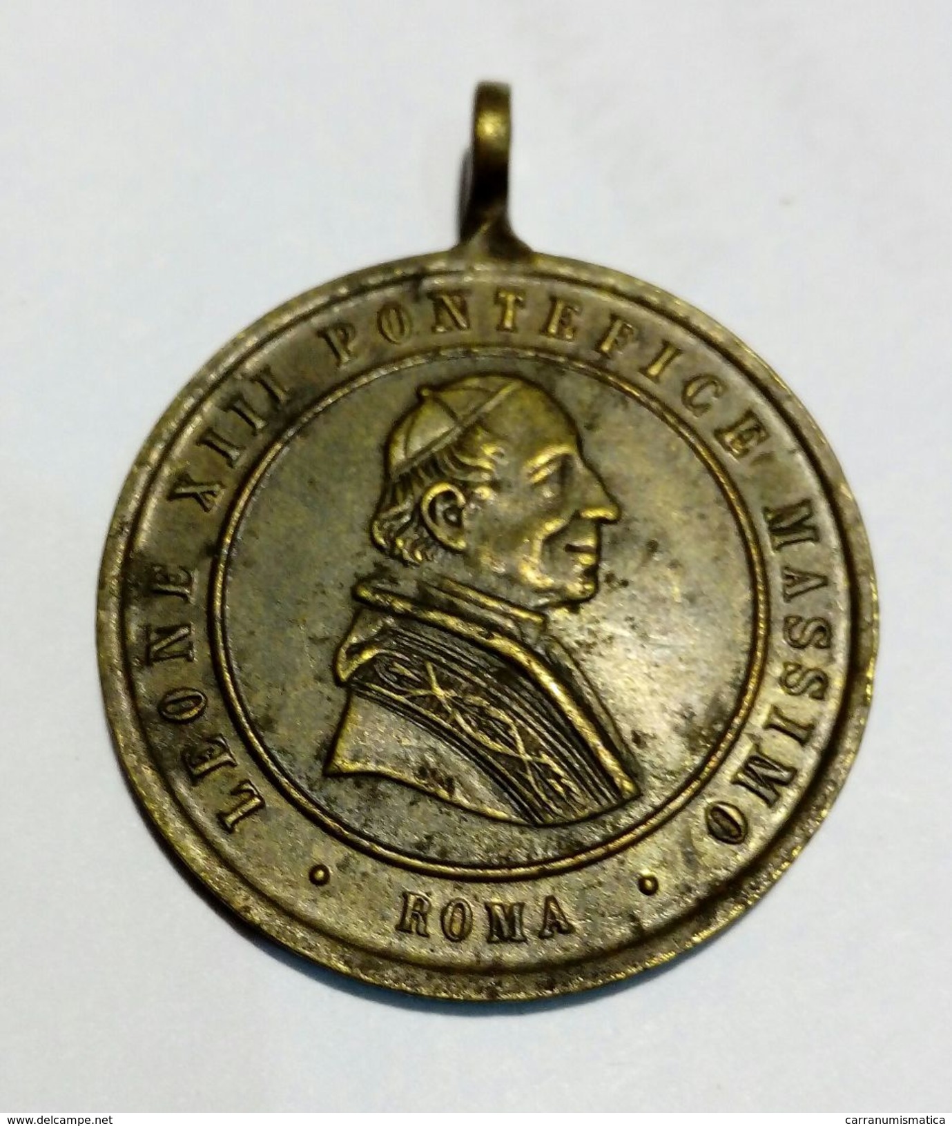 MEDAGLIA DEVOZIONALE / RICORDO - LEONE XIII - Pellegrinaggio Italiano A Roma / Bronzo - 26mm - Altri & Non Classificati