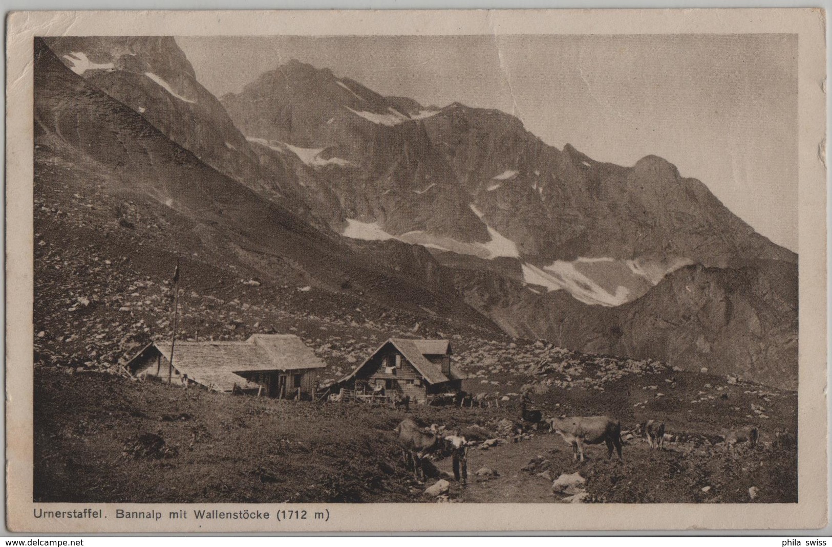 Urnerstaffel, Bannalp Mit Wallenstöcke - Animee - Photo: E. Goetz - Autres & Non Classés