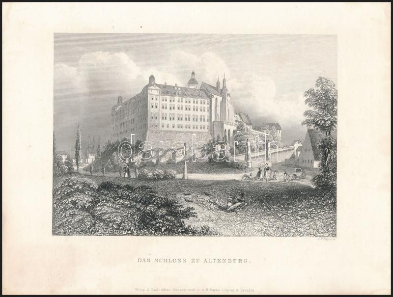 Albert Henry Payne (1812-1902): Das Schloss Zu Altenburg, Leipzig-Dresen Englischen Kunstanstalt, Acélmetszet, 12x17 Cm - Prints & Engravings