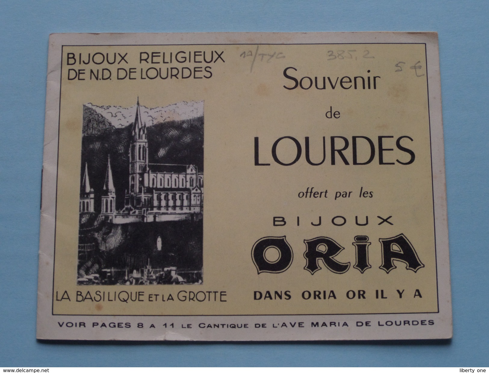 Souvenir De Lourdes Offert Par Les BIJOUX " ORIA " Bijoux Religieux De N.D. De LOURDES ( 16 Pages - 13,5 X 10,5 Cm. ) ! - Publicités