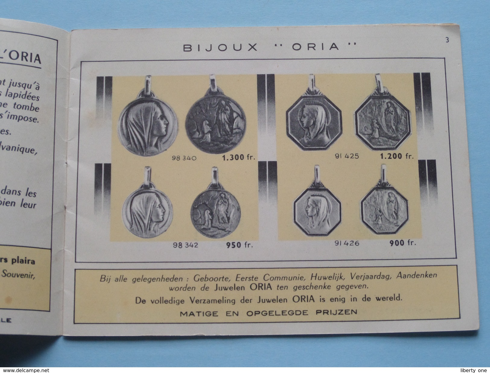 Souvenir De Lourdes Offert Par Les BIJOUX " ORIA " Bijoux Religieux De N.D. De LOURDES ( 16 Pages - 13,5 X 10,5 Cm. ) ! - Publicités