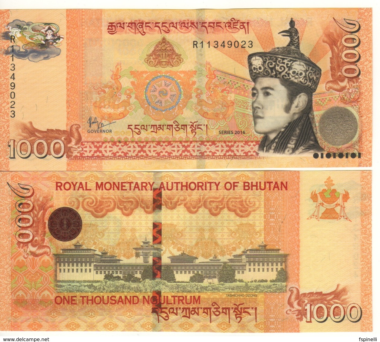 BHUTAN  1000 Ngultrum   NEW Issue 2016   P34b    UNC - Bhutan