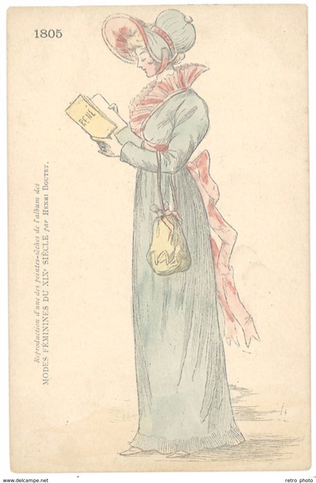 Cpa Signée Boutet , Modes Féminines Du XIXe Siècle, 1805 - Boutet