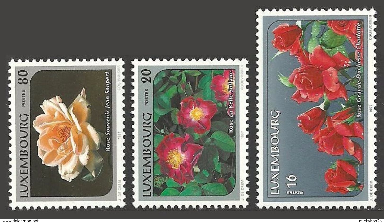 LUXEMBOURG 1997 FLOWERS ROSES FEDERATION OF ROSE SOCIETIES SET MNH - Neufs