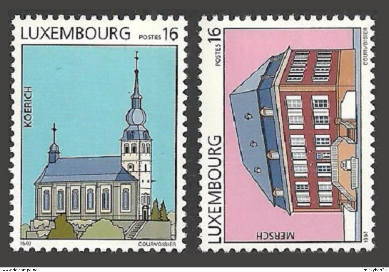 LUXEMBOURG 1997 ARCHITECTURE TOURISM KOERICH CHURCH SERVALS HOUSE MERSCH - Neufs