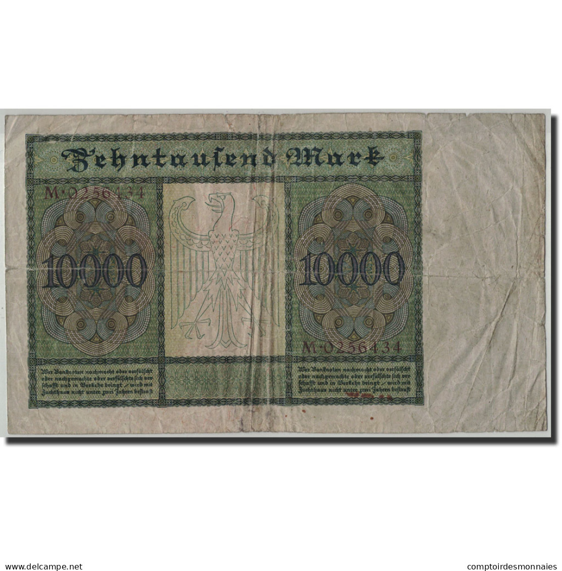 Billet, Allemagne, 10,000 Mark, 1922, 1922-01-19, KM:70, B - 10000 Mark