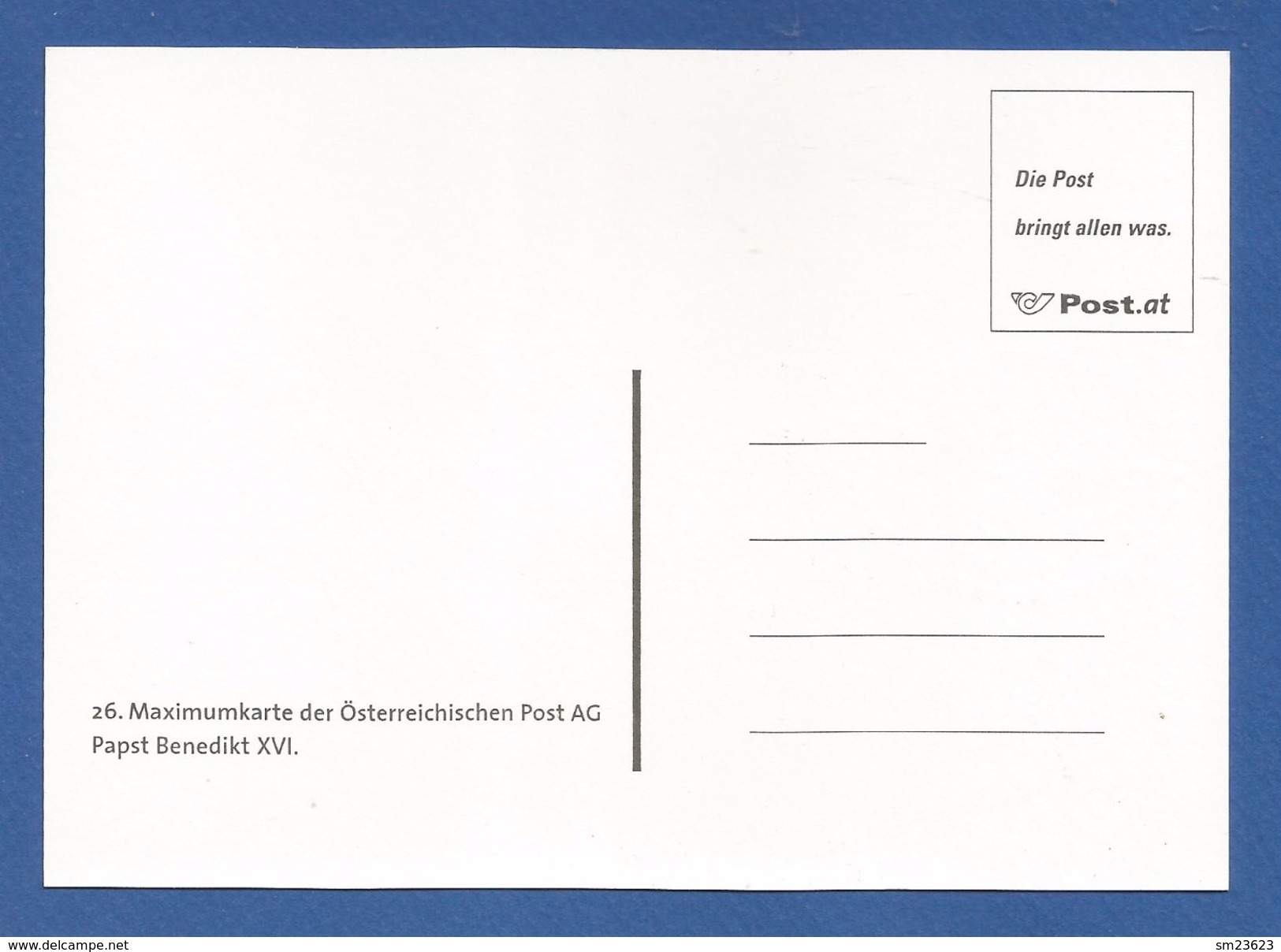 Österreich 2007  Mi.Nr. 2650 , Papst Benedikt XVI - Maximum Karte - Briefmarken Werbeschau Wien 12.4.2007 - Popes