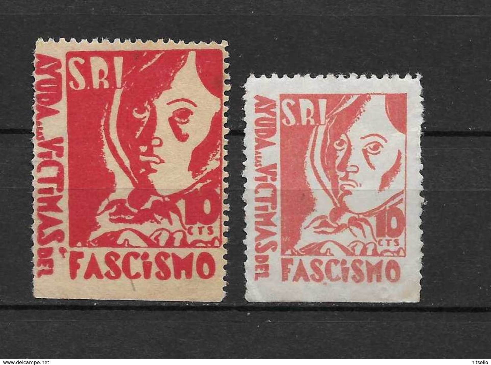 LOTE 2112B  ///  ( C245)  SRI, Ayuda A Las Víctimas Del Fascismo, 10c Y 10c, GG1544 Y GG1548 **MNH - Nationalist Issues