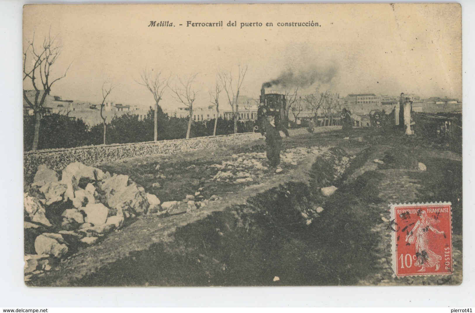 ESPAGNE - MELILLA - Ferrocarril Del Puerto En Construcción - Melilla