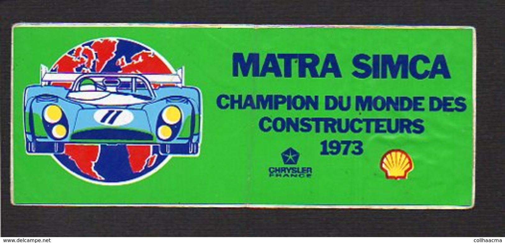 Autocollant Sticker Sport Automobile / 1973 Matra Simca Champion Des Constructeurs Chrysler France - Autocollants