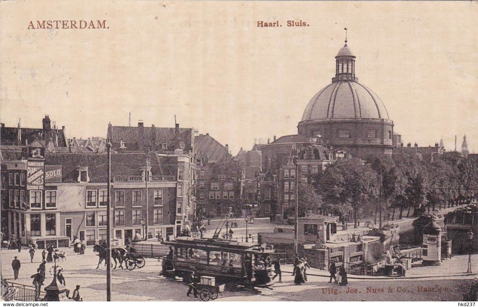 Amsterdam Haarlemmer Sluis # 1908 Tram Verkeer Volk   521 - Amsterdam