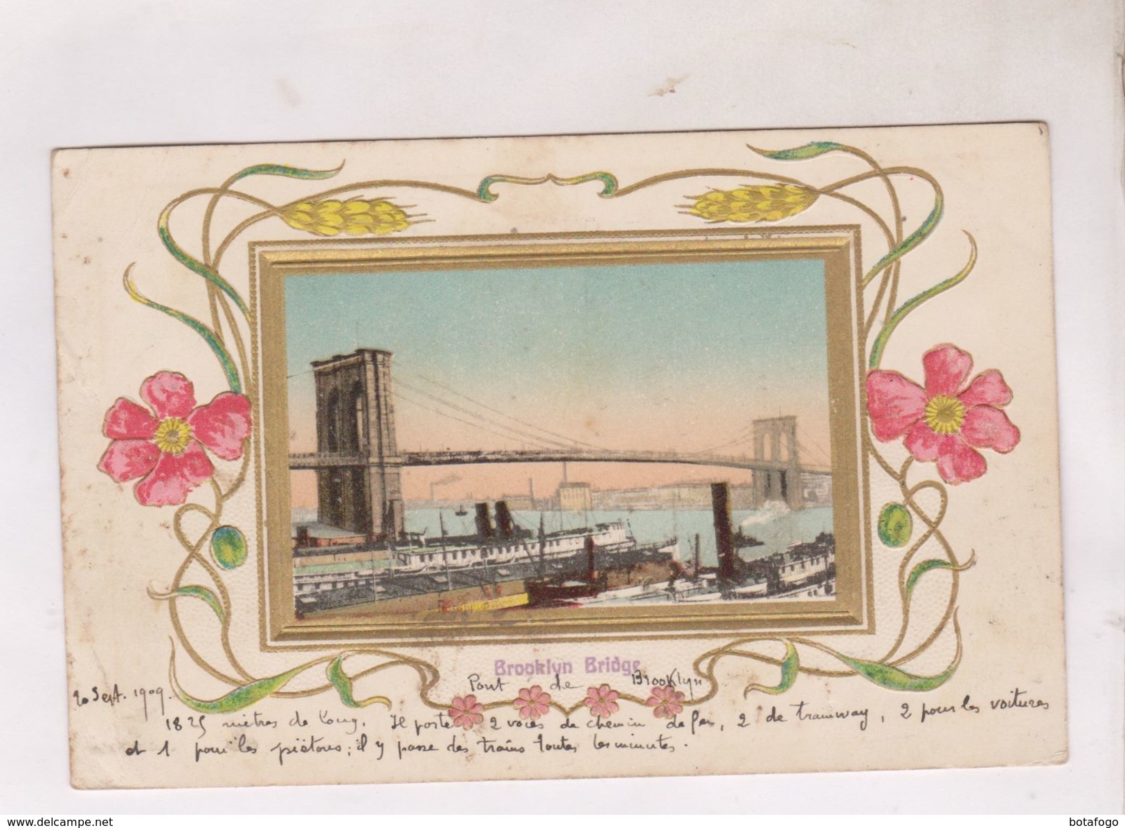 CPA BROOKLIN BRIDGE En 1909! (voir Timbre) - Puentes Y Túneles