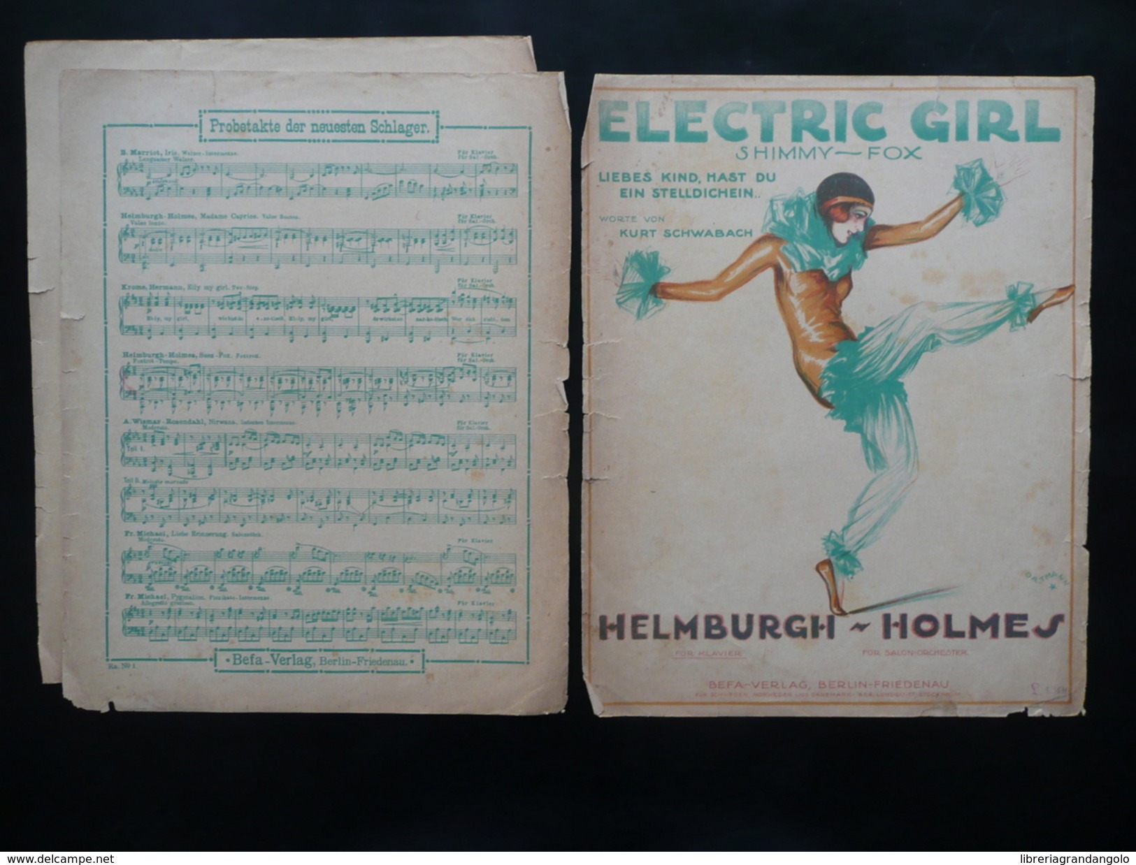 Spartito Electric Girl Shimmy Fox Musica Helmburgh - Holmes Berlin 1922 Ortmann - Non Classificati