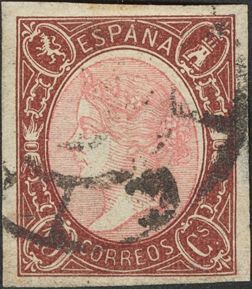 1 º 71 19 Cuartos Castaño Y Rosa (ligera Reparación En El Margen Izquierdo). MAGNIFICO. (Edifil 2018: 1100€) - Otros & Sin Clasificación