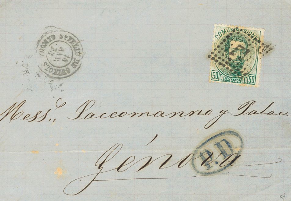 1 SOBRE 108(2), 126 (1871ca). Precioso Conjunto De Dos Cartas Circuladas Una Con Dos Sellos De 100 Mils Castaño Rojo Y O - Other & Unclassified