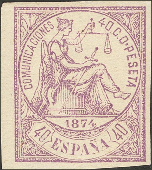 1 ** 148s 40 Cts Violeta Claro. SIN DENTAR. MAGNIFICO. (Edifil 2018: 335€) - Other & Unclassified