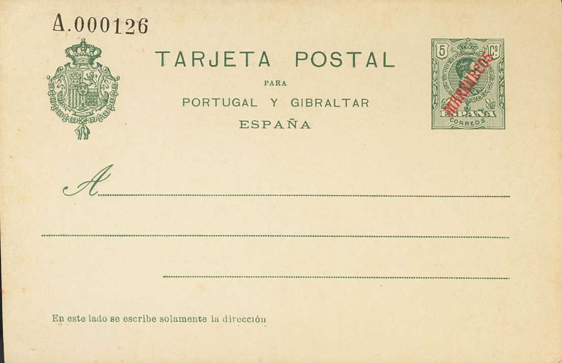 1 (*) EP4 5 Cts Verde Sobre Tarjeta Entero Postal. MAGNIFICA. (Edifil 2018: 98€) - Autres & Non Classés