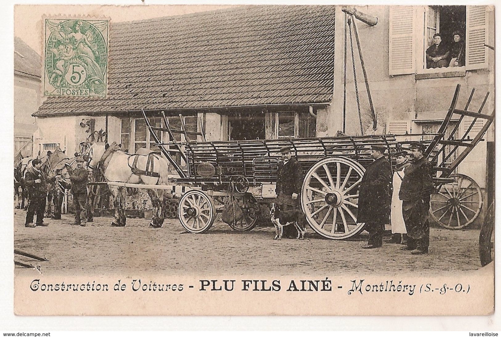 CPA 91 MONTLHERY CONSTRUCTION DE VOITURES PLU FILS AINE TRES RARE BELLE CARTE !! - Montlhery