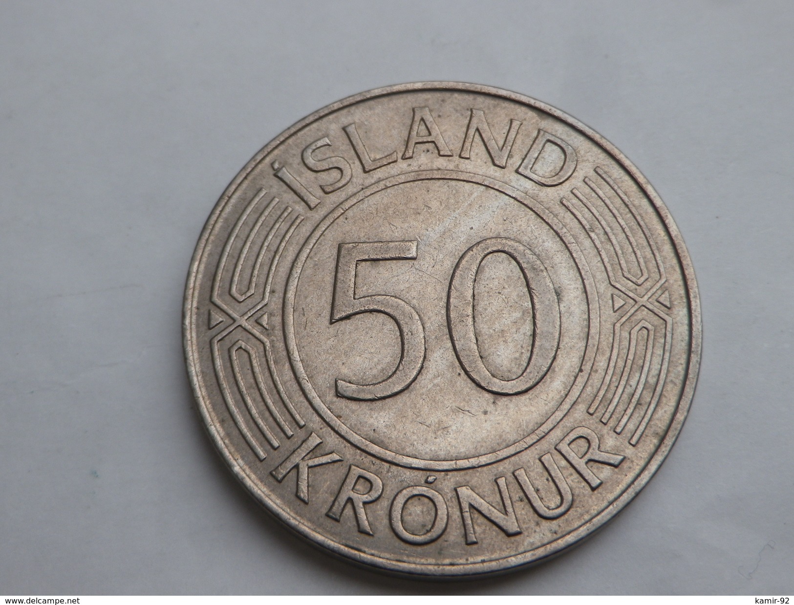 Islande 50 Kronur  1970  Km#19   Nickel  TTB - Islande