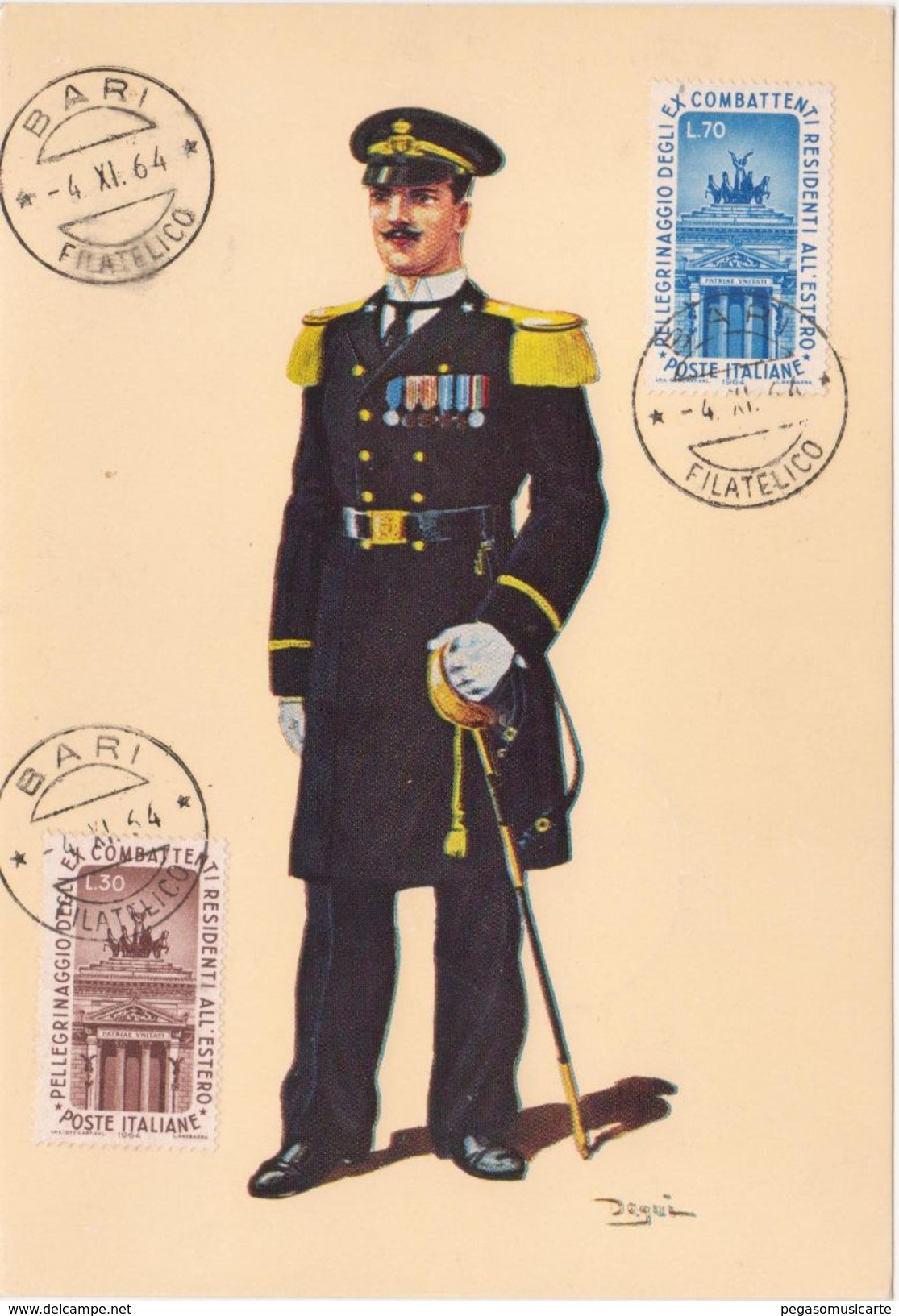 LOTTO 14 - 12 CARTOLINE GUARDIA DI FINANZA MUSEO STORICO BARI 1964 NON VIAGGIATE CON ANNULLO