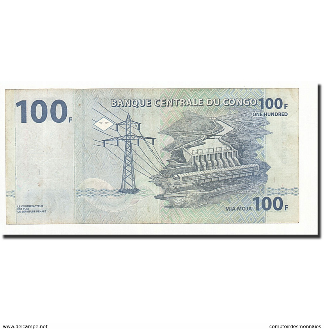 Billet, Congo Democratic Republic, 100 Francs, 2000-01-04, KM:92a, TTB - Republiek Congo (Congo-Brazzaville)