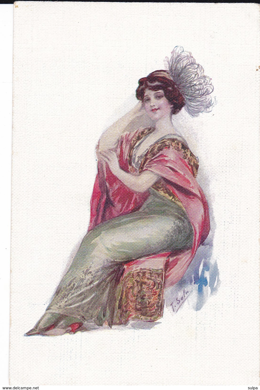 Grande Teinturerie De Morat, Succursale De Lausanne. Illustration De Femme Signée - Publicités