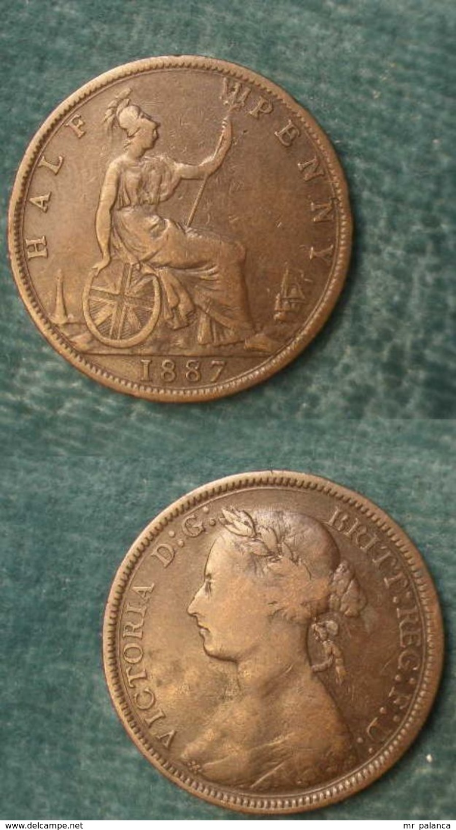 M_p> Gran Bretagna Half Penny 1887 Bella Conservazione - C. 1/2 Penny