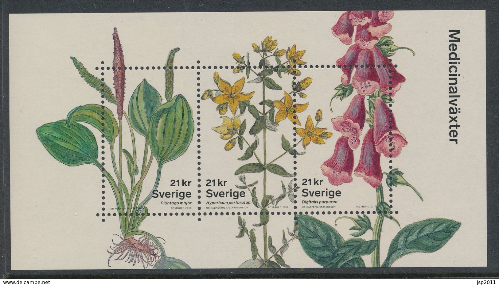 Sweden 2017. Facit # BL 47 (3199-3201). Medicinal Plants SS. MNH (**) - Neufs