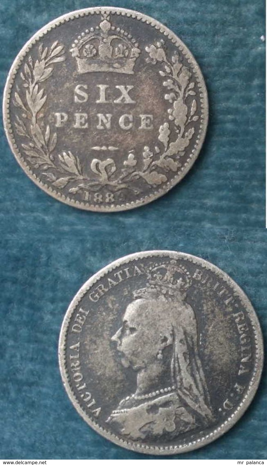 M_p> Gran Bretagna 6 Six Pence 1889 - In Argento - Bella Conservazione - H. 6 Pence