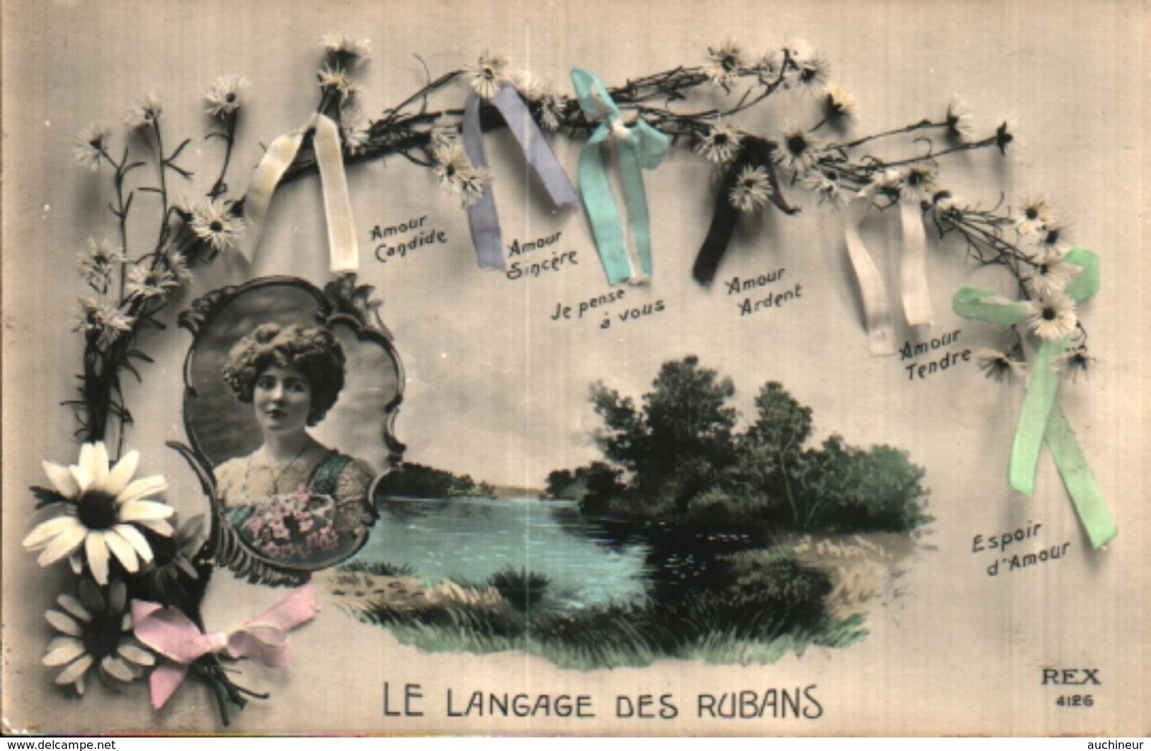 Le Langage Des Rubans, Femme Portrait Paysage (rex 4126) - Femmes