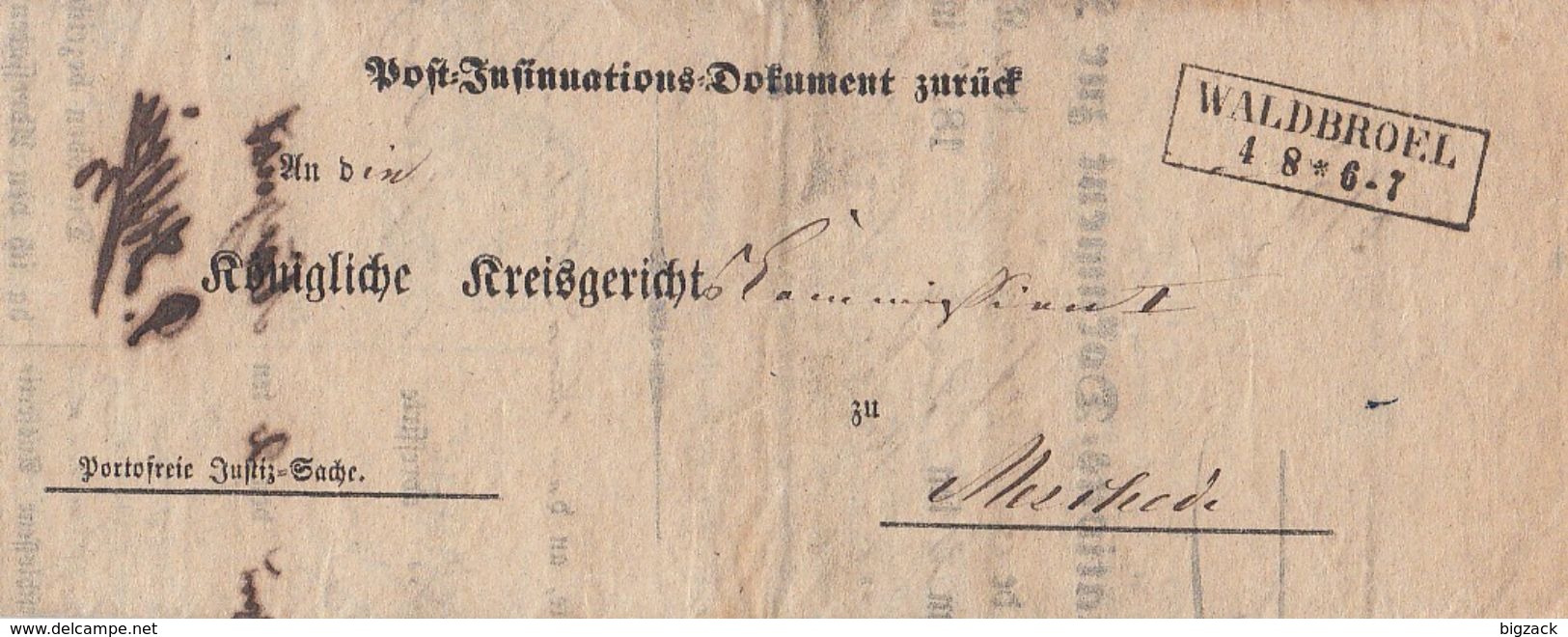 Preussen Brief R2 Waldbroel 4.8. Gel. Nach Meschede - Sonstige & Ohne Zuordnung