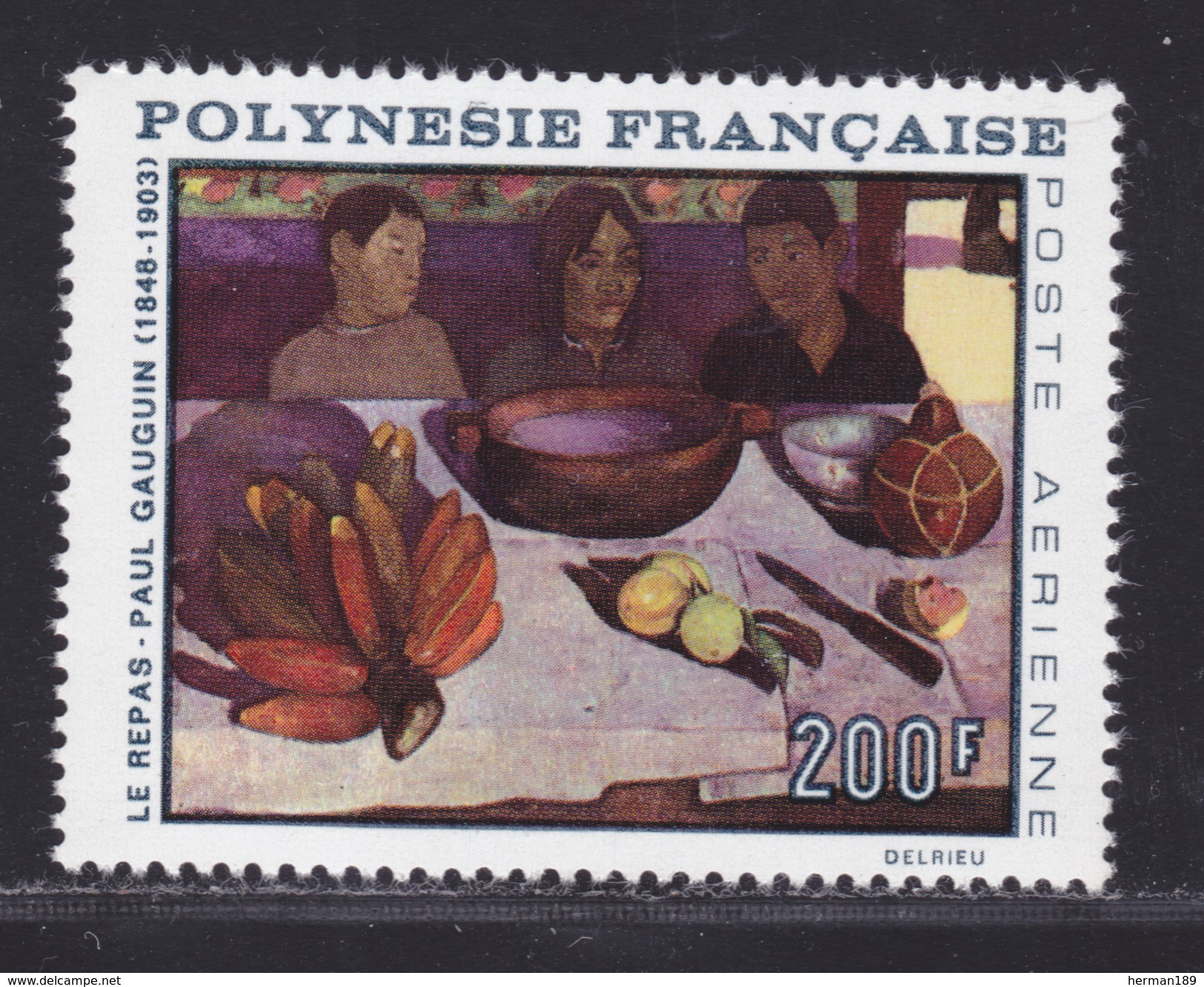 POLYNESIE AERIENS N°   25 ** MNH Neuf Sans Charnière, Tableau Gauguin, TB  (D1815) - Unused Stamps