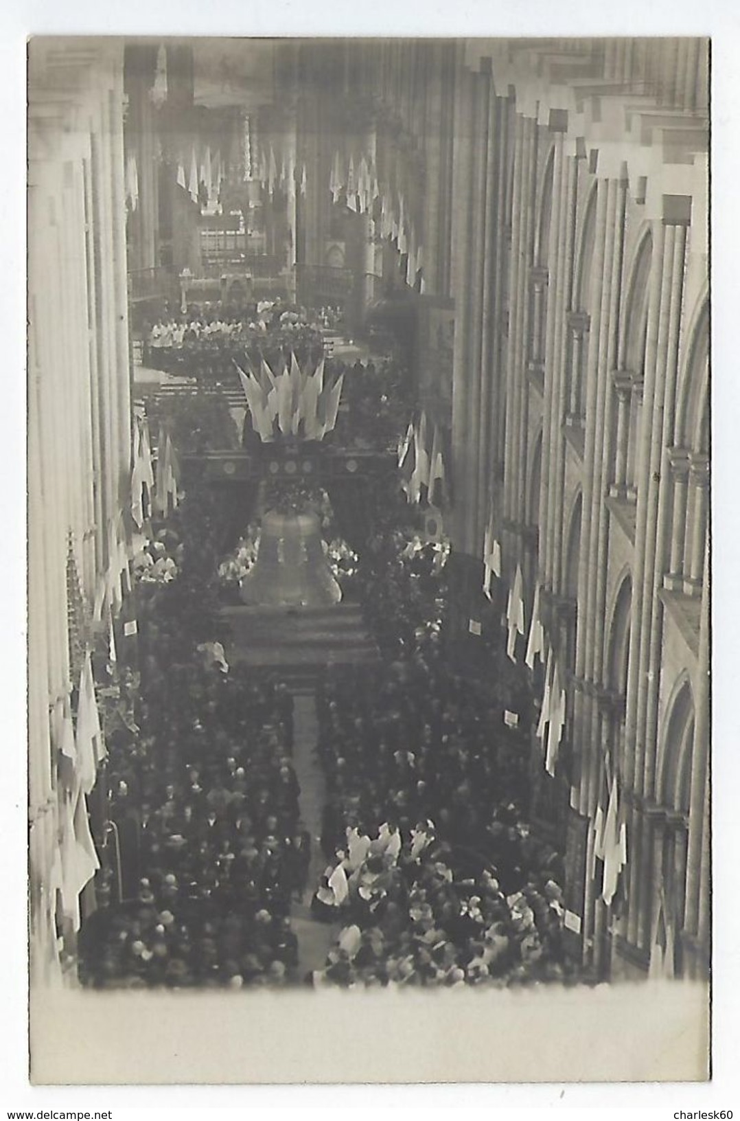 CPA Carte Photo Rouen Animée Cloche Bourdon La Jeanne D'Arc Cathédrale - Rouen