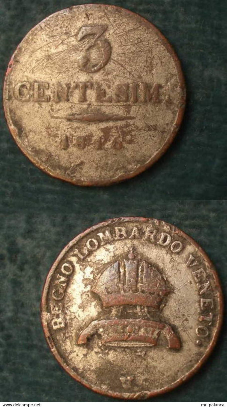 M_p> Regno Lombardo Veneto 3 Centesimi 1846 V ( Venezia ) - è Stato Argentato - Lombardo-Veneto