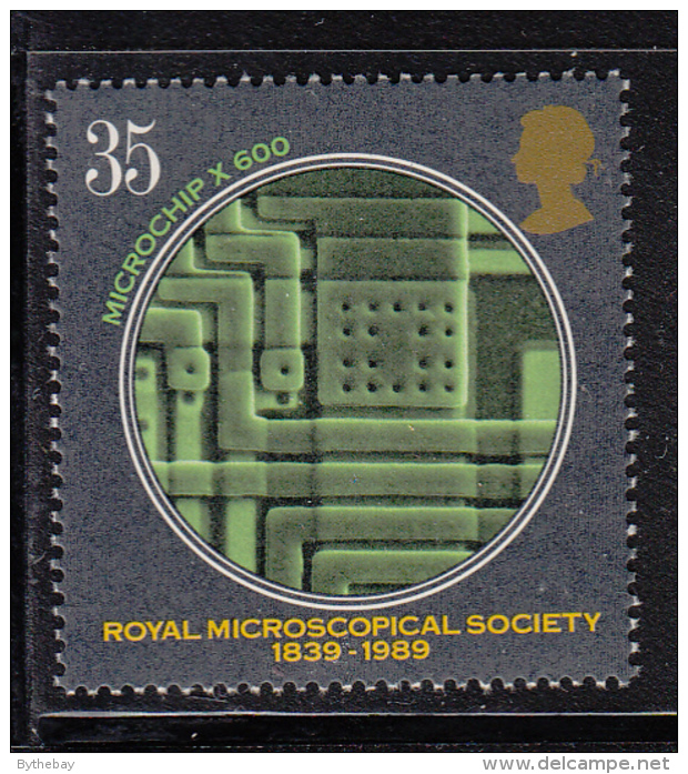 Great Britain 1989 MNH Scott #1288 35p Microchip X 600 - Microscopy - Informatique