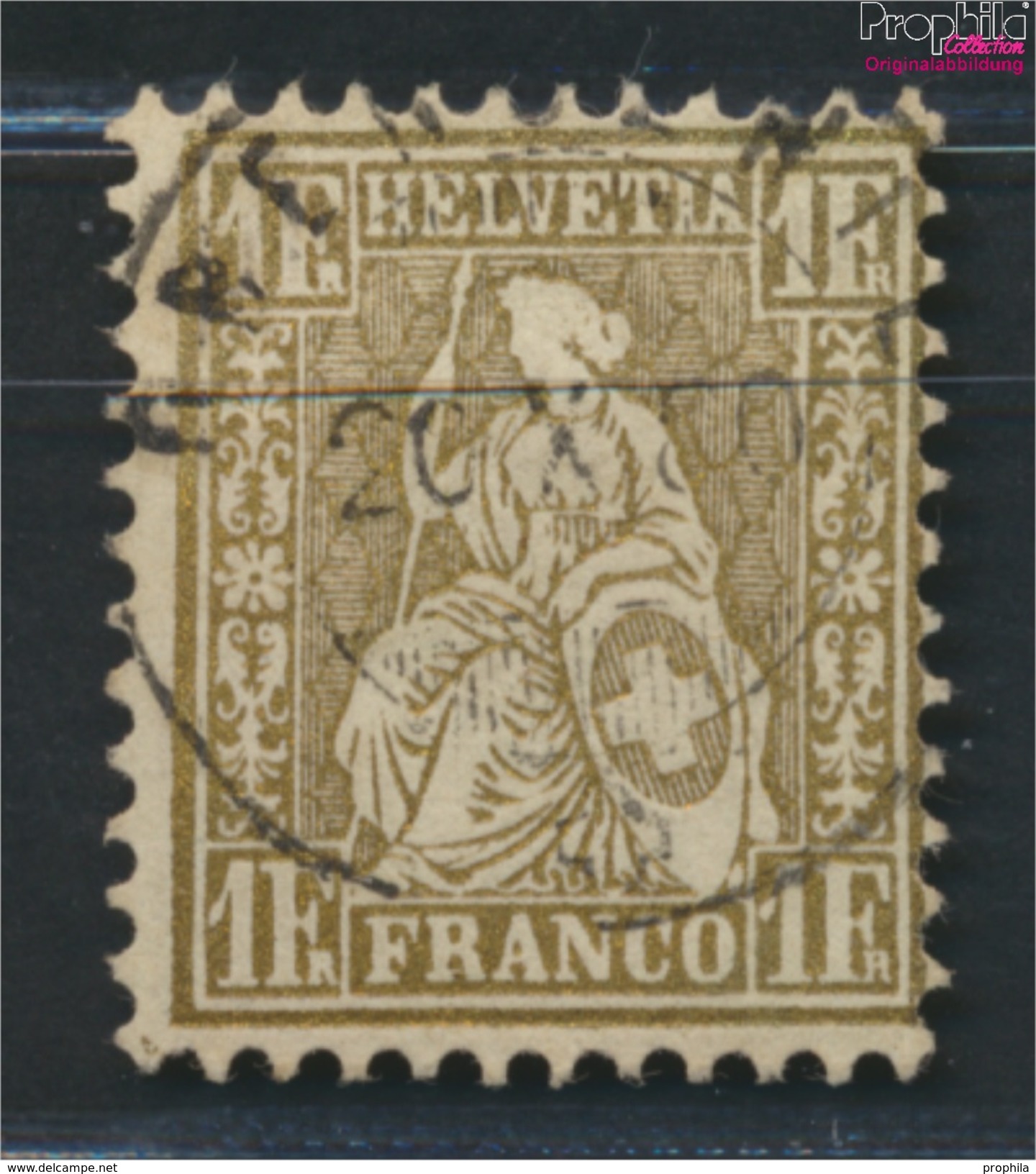 Schweiz 28c Geprüft Gestempelt 1862 Sitzende Helvetia (9045685 - Gebraucht