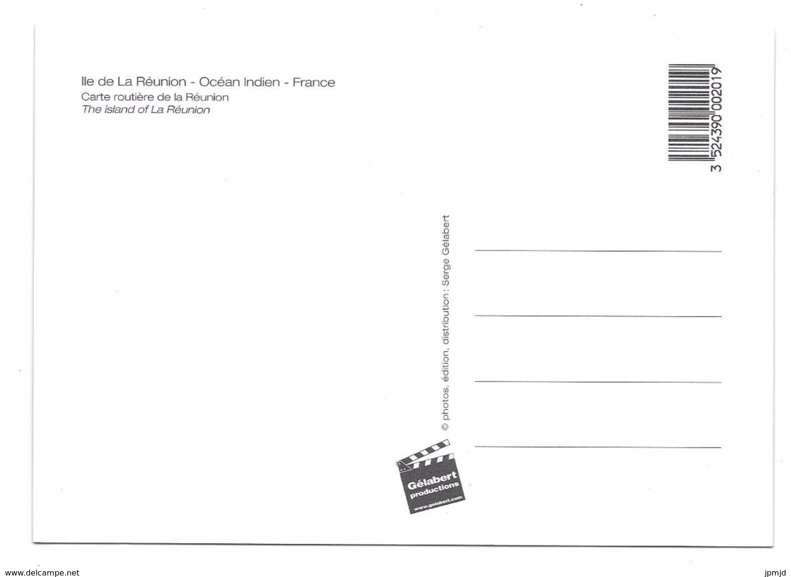 ILE DE LA REUNION - Carte Routière De La Réunion - Ed. Gélabert - Autres & Non Classés