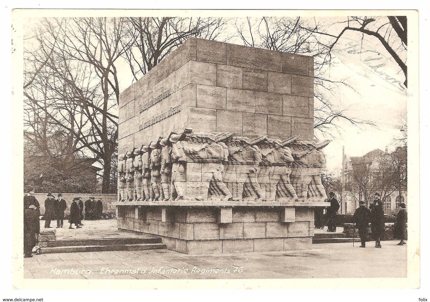 Hamburg - Ehrenmal D. Infanterie Regiments 76 - Schlag Deutsches Reich / Atlantictanker - 1936 - Andere & Zonder Classificatie