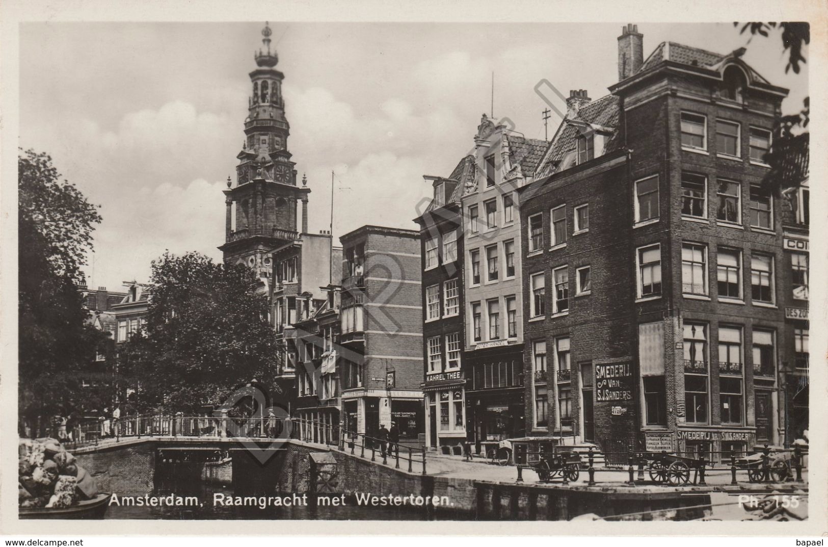 Amsterdam (Pays-Bas) - Raamgracht Met Westertoren (Echte Fotografie) - Amsterdam