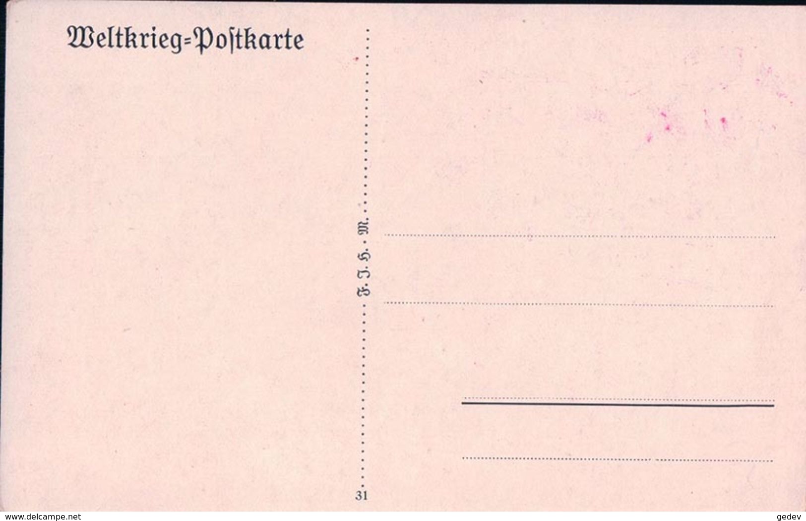 Weltkrieg-Postkarte, Es Weht Die Flagge Vom Roten Kreuz (31) - Weltkrieg 1914-18