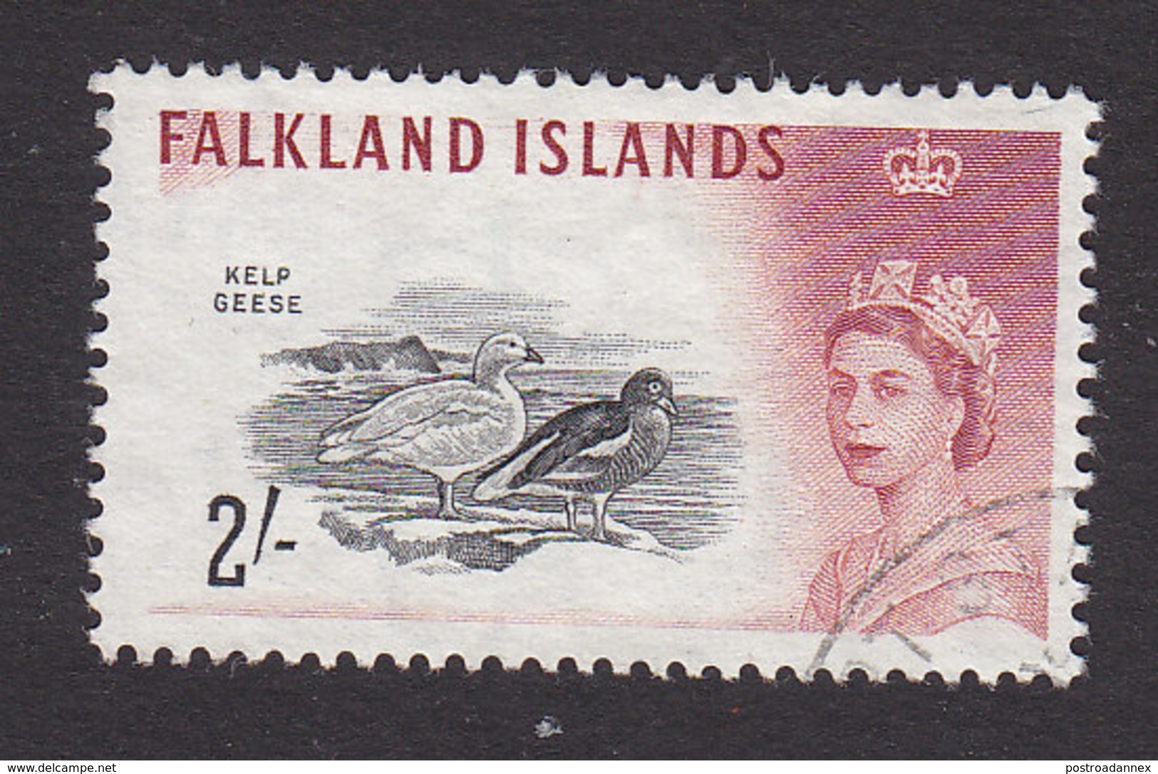 Falkland Islands, Scott #139, Used, Queen Elizabeth II & Birds, Issued 1960 - Falklandeilanden