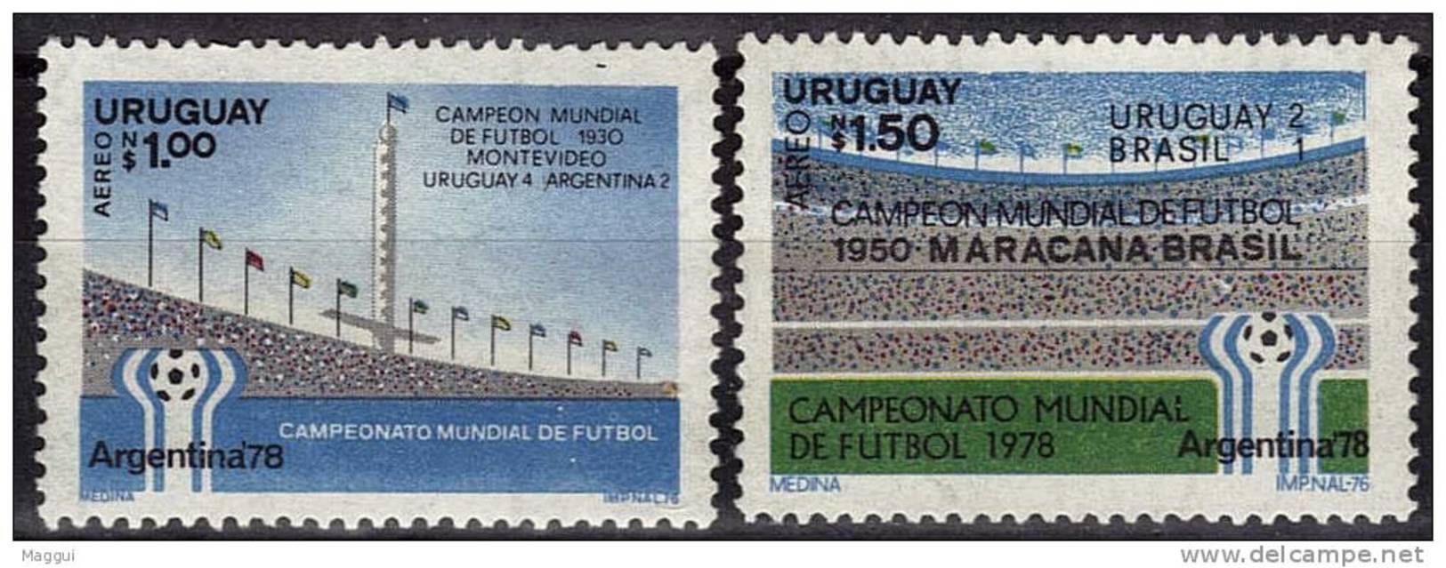 URUGUAY  PA  ( 2 Valeurs  )   * *    Cup 1978  Football Soccer Fussball - 1978 – Argentine