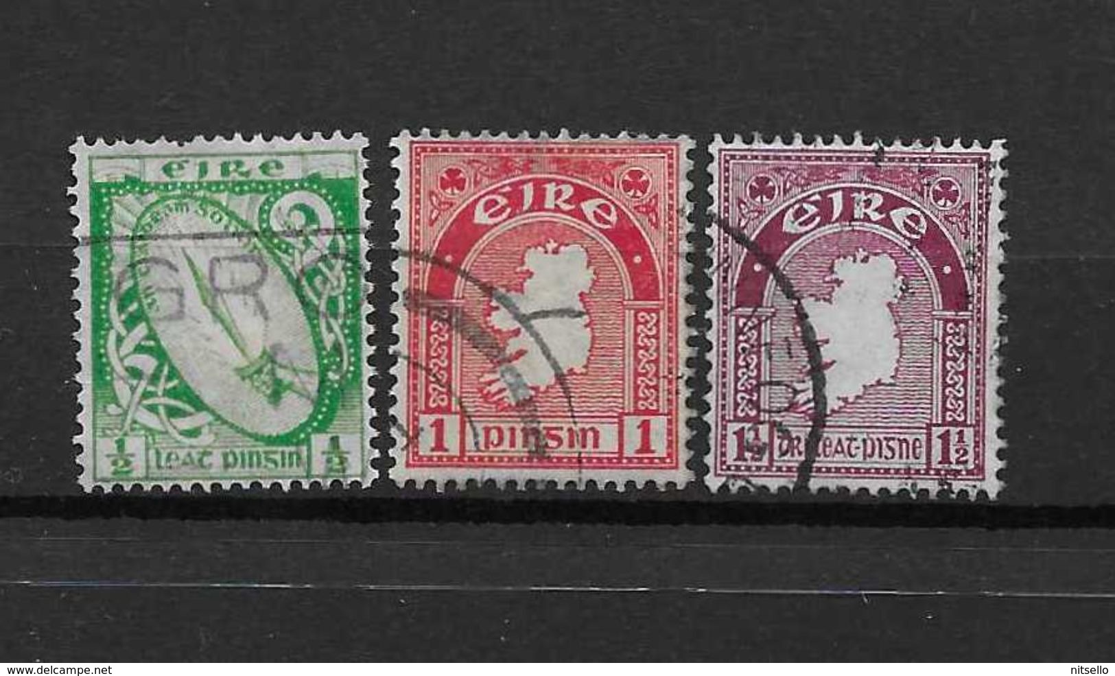 LOTE  1472   ////  (C005)  IRLANDA  EIRE 1922-1924    YVERT Nº: 40/42 - Gebraucht