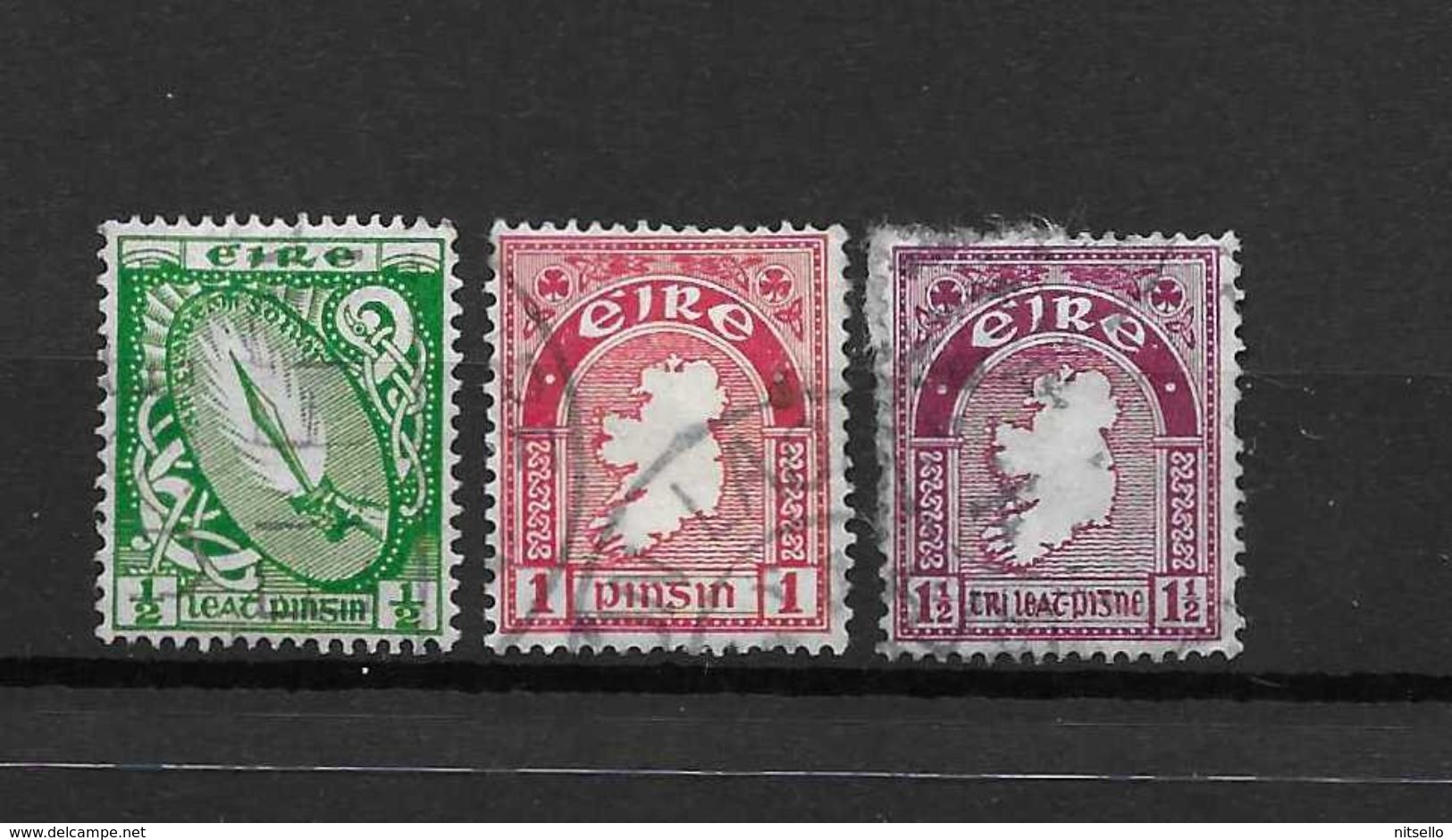 LOTE  1472   ////  (C005)  IRLANDA  EIRE 1922-1924    YVERT Nº: 40/42 - Used Stamps