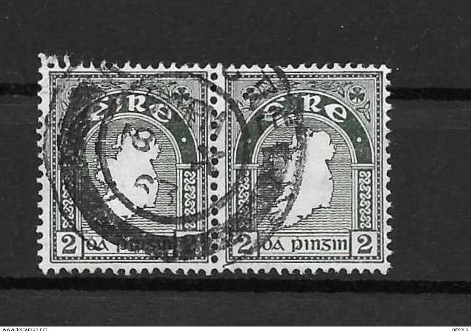 LOTE  1472   ////  (C005)  IRLANDA  EIRE 1922-1924    YVERT Nº: 43  PAREJA - Used Stamps