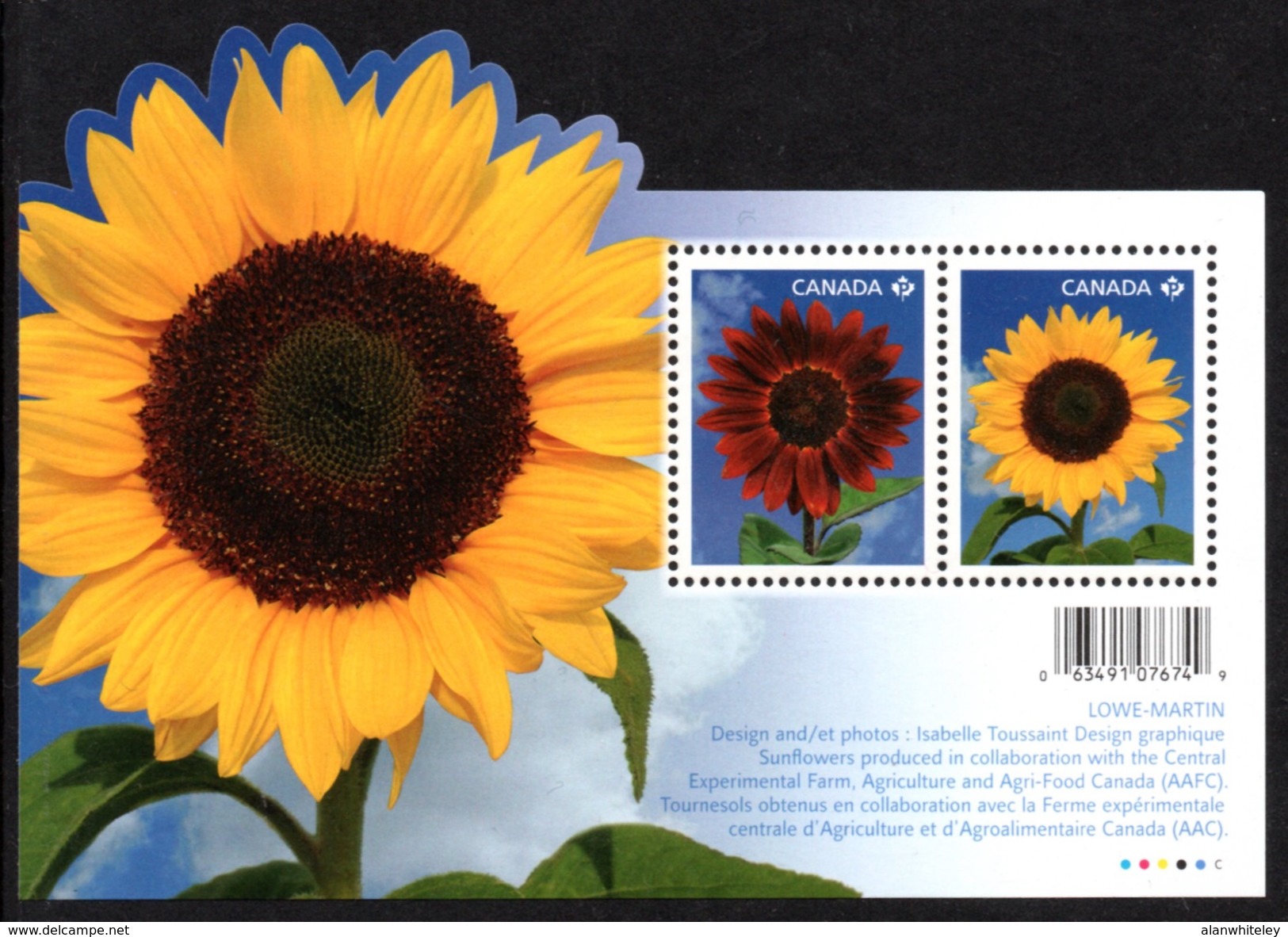 CANADA 2011 Sunflowers: Miniature Sheet UM/MNH - Blocks & Sheetlets