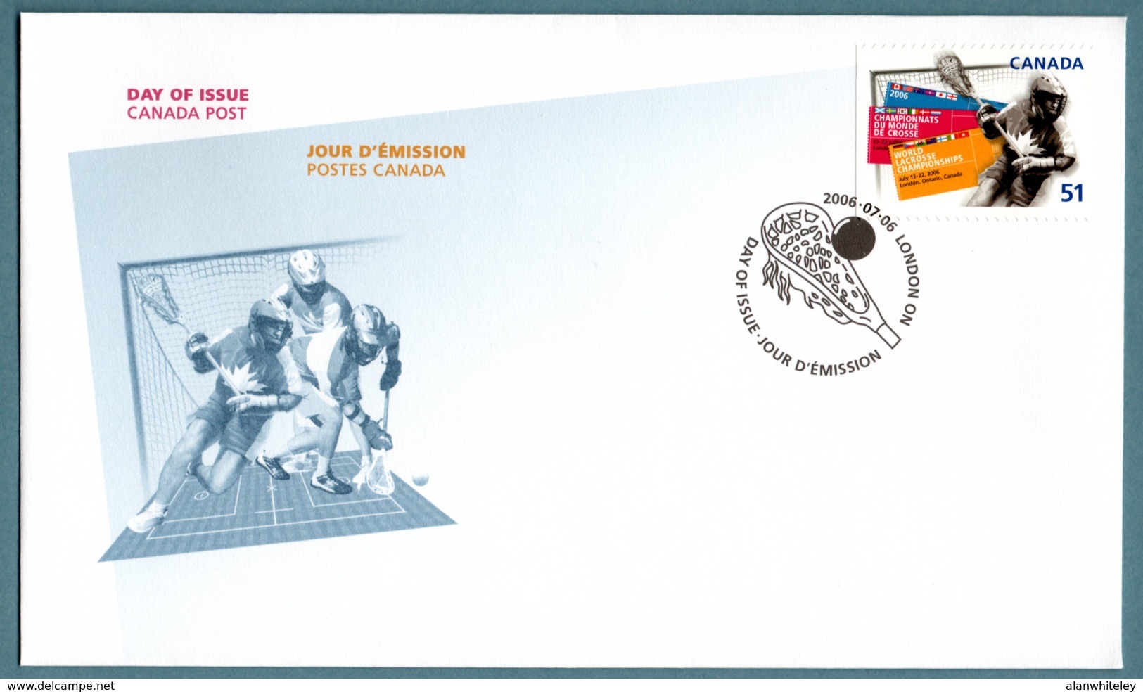 CANADA 2006 World Lacrosse Championships: First Day Cover CANCELLED - 2001-2010