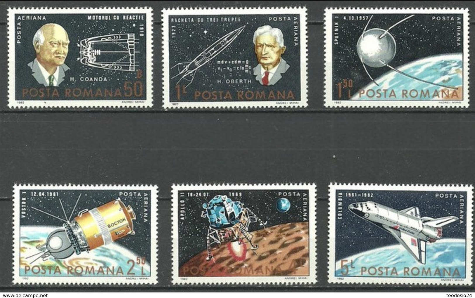 RUMANIA 1983 Mi:RO 3933/8, Yt:RO PA287/92 ** Mnh - Nuevos